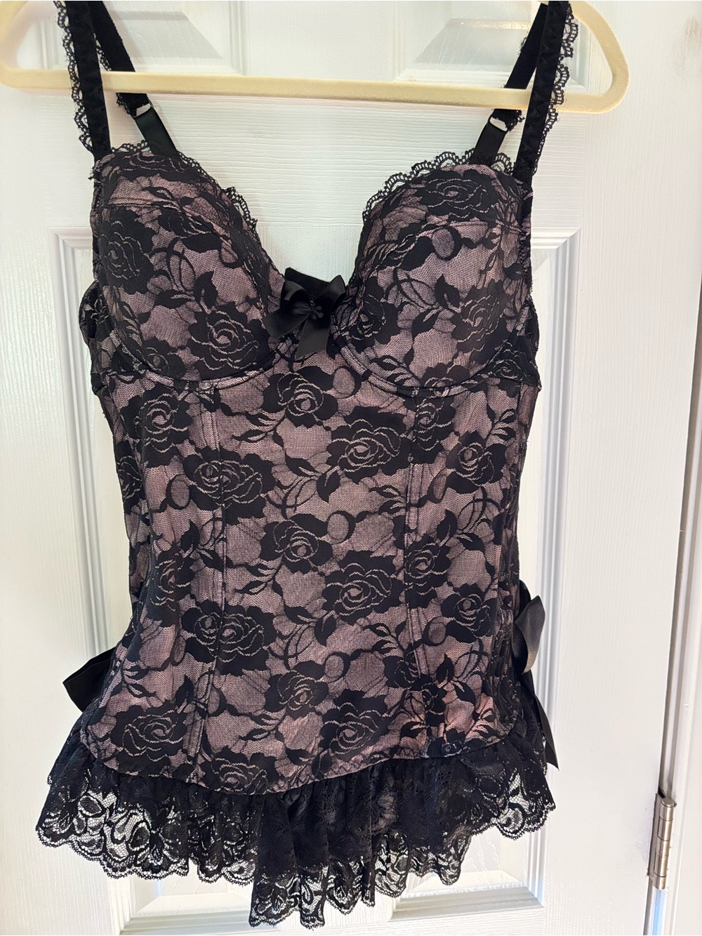Black Lace Overlay Bustier Top - Women Intimates & Sleepwear